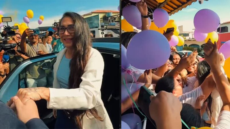 Cleusimar promove uma celebração contagiante no Belle Femme com Lili no palco, acompanhada de fogos, faixas e um poderoso paredão de som