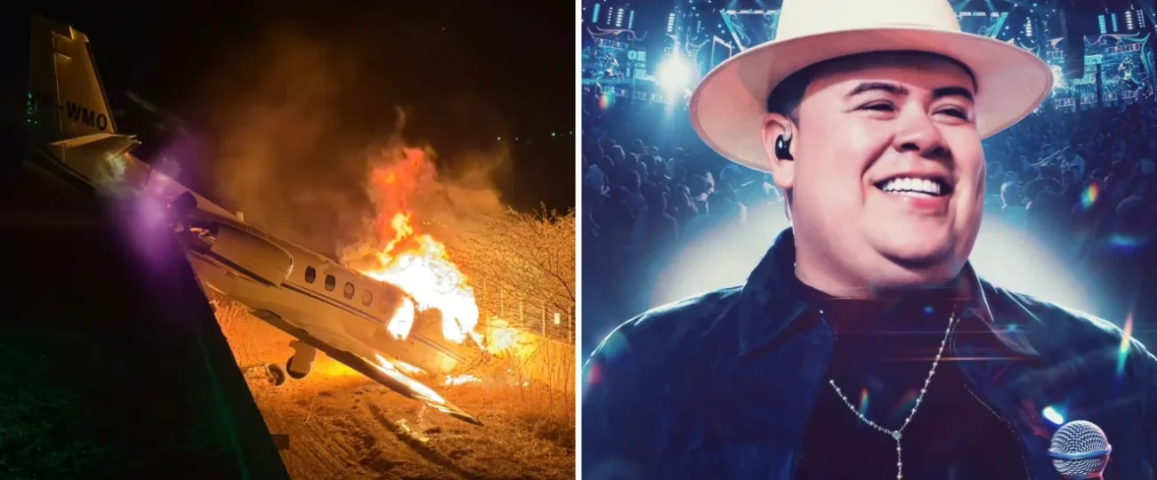 Jato com cantor Rey Vaqueiro a bordo sai da pista e pega fogo durante pouso no RN