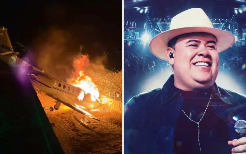 Jato com cantor Rey Vaqueiro a bordo sai da pista e pega fogo durante pouso no RN