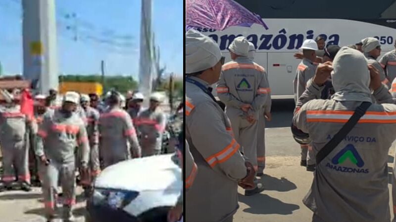 Eletricistas da Âmbar em Manaus cobram salário digno, plano de saúde e fim da jornada até 22h