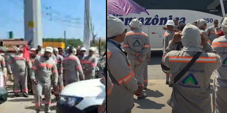 Eletricistas da Âmbar em Manaus cobram salário digno, plano de saúde e fim da jornada até 22h