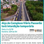 Interdição noturna da alça do complexo viário Passarão em Manaus vai até sexta-feira
